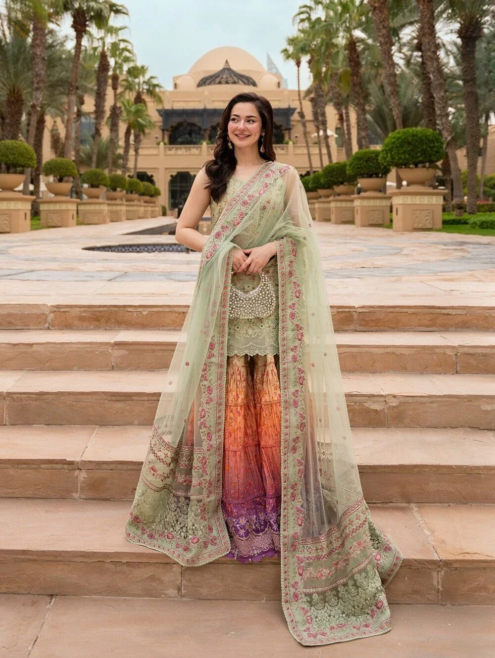 Faiza Saqlain- Eldira - Embroidered Lawn Suit - Garaara With Embroidered Duppata - Picture 3 of 3
